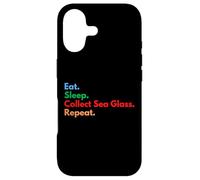 Eat Sleep Collect Sea Glass Repeat pour Les Amateurs de Lunettes de mer Coque pour iPhone 17