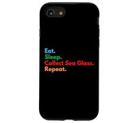Eat Sleep Collect Sea Glass Repeat pour Les Amateurs de Lunettes de mer Coque pour iPhone SE (2020) / 7/8