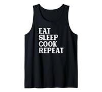 Eat Sleep Cook Repeat, Cooking, Men & Women Chef, Funny Débardeur