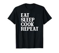 Eat Sleep Cook Repeat, Cooking, Men & Women Chef, Funny T-Shirt