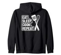 Eat Sleep Cook Repeat Funny Chef Sweat à Capuche