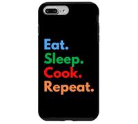 Eat Sleep Cook Repeat pour Les Chefs, Les étudiants en Cuisine et Les Amoureux Coque pour iPhone 7 Plus/8 Plus