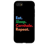 Eat Sleep Cornhole Repeat pour Les Joueurs et Les Amateurs de Cornhole Coque pour iPhone SE (2020) / 7/8