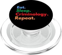 Eat Sleep Criminology Étudiants récurrents en criminologie et avocats PopSockets PopGrip pour MagSafe