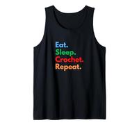 Eat Sleep Crochet Repeat pour Les Amateurs de Crochet et de Crochet Débardeur