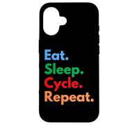 Eat Sleep Cycle Repeat pour Les Cyclistes et Les Amateurs de vélo Coque pour iPhone 16
