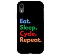 Eat Sleep Cycle Repeat pour Les Cyclistes et Les Amateurs de vélo Coque pour iPhone XR