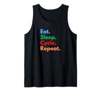 Eat Sleep Cycle Repeat pour Les Cyclistes et Les Amateurs de vélo Débardeur
