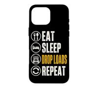 Eat Sleep Drop Loads Funny Trucker Semi-Truck Driver Big Rig Coque pour iPhone 16 Pro Max