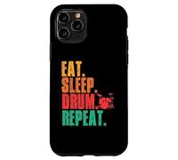 Eat Sleep Drum Repeat | Batterie | Batteur rétro Coque pour iPhone 11 Pro