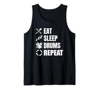 Eat Sleep Drums Repeat Drummer Trap Set Débardeur