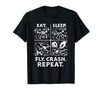 Eat Sleep Fly Crash Repeat Drone Pilot Hobby Design T-Shirt