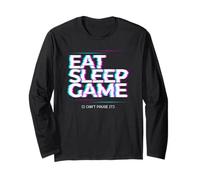 Eat Sleep Game Repeat Gamer Jeu vidéo Manche Longue