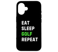 Eat Sleep Golf Repeat Cool Funny Golfing Coque pour iPhone 16