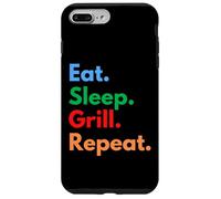 Eat Sleep Grill Repeat pour Les Chefs de Barbecue, Les cuisiniers et Les Amateurs de grillades Coque pour iPhone 7 Plus/8 Plus