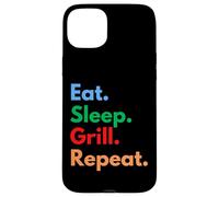 Eat Sleep Grill Repeat pour Les Chefs de Barbecue, Les cuisiniers et Les Amateurs de grillades Coque pour iPhone 15 Plus