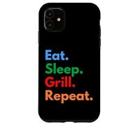 Eat Sleep Grill Repeat pour Les Chefs de Barbecue, Les cuisiniers et Les Amateurs de grillades Coque pour iPhone 11