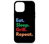 Eat Sleep Grill Repeat pour Les Chefs de Barbecue, Les cuisiniers et Les Amateurs de grillades Coque pour iPhone 12 Pro Max