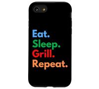 Eat Sleep Grill Repeat pour Les Chefs de Barbecue, Les cuisiniers et Les Amateurs de grillades Coque pour iPhone SE (2020) / 7/8