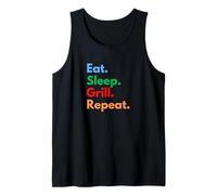 Eat Sleep Grill Repeat pour Les Chefs de Barbecue, Les cuisiniers et Les Amateurs de grillades Débardeur