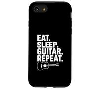 Eat Sleep Guitar Repeat Musician Life Coque pour iPhone SE (2020) / 7/8