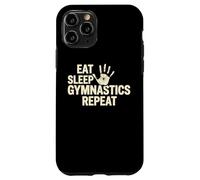 Eat Sleep Gymnastics Repeat Tumbling Beam Floor Vault Coque pour iPhone 11 Pro