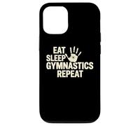 Eat Sleep Gymnastics Repeat Tumbling Beam Floor Vault Coque pour iPhone 12/12 Pro