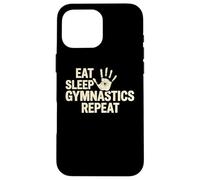 Eat Sleep Gymnastics Repeat Tumbling Beam Floor Vault Coque pour iPhone 16 Pro Max