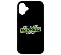 Eat Sleep Hapkido Repeat Arts Martiaux Corée Coque pour iPhone 16 Plus