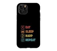 Eat Sleep Harp Repeat Arpe de Concert Harpe Joueur de Harpe Coque pour iPhone 11 Pro