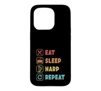 Eat Sleep Harp Repeat Arpe de Concert Harpe Joueur de Harpe Coque pour iPhone 15 Pro