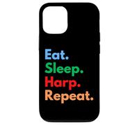 Eat Sleep Harp Repeat Harpe Joueurs et Amateurs de Musique Classique Coque pour iPhone 12/12 Pro