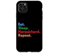 Eat Sleep Harpsichord Repeat - Joueurs et Amoureux de Clavecin Coque pour iPhone 11 Pro Max