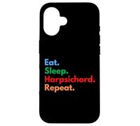 Eat Sleep Harpsichord Repeat - Joueurs et Amoureux de Clavecin Coque pour iPhone 16