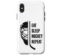 Eat Sleep Hockey Repeat for Teens Adults Cool Hockey Fans Coque pour iPhone X/XS