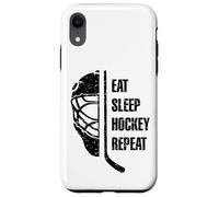 Eat Sleep Hockey Repeat for Teens Adults Cool Hockey Fans Coque pour iPhone XR