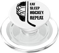 Eat Sleep Hockey Repeat for Teens Adults Cool Hockey Fans PopSockets PopGrip pour MagSafe