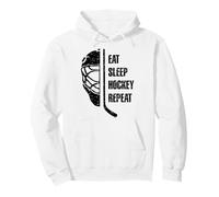 Eat Sleep Hockey Repeat for Teens Adults Cool Hockey Fans Sweat à Capuche