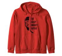 Eat Sleep Hockey Repeat for Teens Adults Cool Hockey Fans Sweat à Capuche