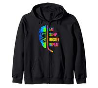 Eat Sleep Hockey Repeat Graffiti-Style Teens Adults Hockey Sweat à Capuche