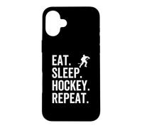 Eat Sleep Hockey Repeat Ice Hockey Sport Team Player Coque pour iPhone 16 Plus