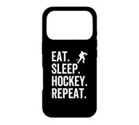 Eat Sleep Hockey Repeat Ice Hockey Sport Team Player Coque pour iPhone 17 Pro
