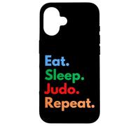 Eat Sleep Judo Repeat pour Les Combattants, Les entraîneurs et Les Amateurs de Judo Coque pour iPhone 16