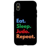 Eat Sleep Judo Repeat pour Les Combattants, Les entraîneurs et Les Amateurs de Judo Coque pour iPhone X/XS
