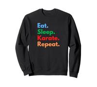 Eat Sleep Karaté Repeat - Étudiants, entraîneurs et Amoureux de karaté Sweatshirt