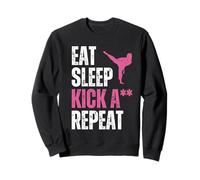Eat Sleep Kick Arts Martiaux - Drôle de Taekwondo Femme Sweatshirt
