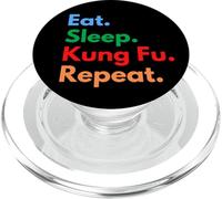 Eat Sleep Kung Fu Repeat Kung Fu Étudiants, Entraîneurs et Amoureux PopSockets PopGrip pour MagSafe
