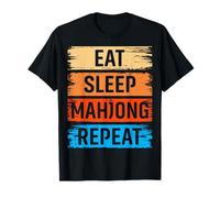 Eat Sleep Mahjong Repeat Design rétro pour Les Fans de Jeux de société T-Shirt