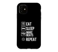Eat Sleep Make Beats Repeat - Producteur de Musique Hip Hop Coque pour iPhone 11