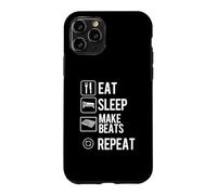 Eat Sleep Make Beats Repeat - Producteur de Musique Hip Hop Coque pour iPhone 11 Pro